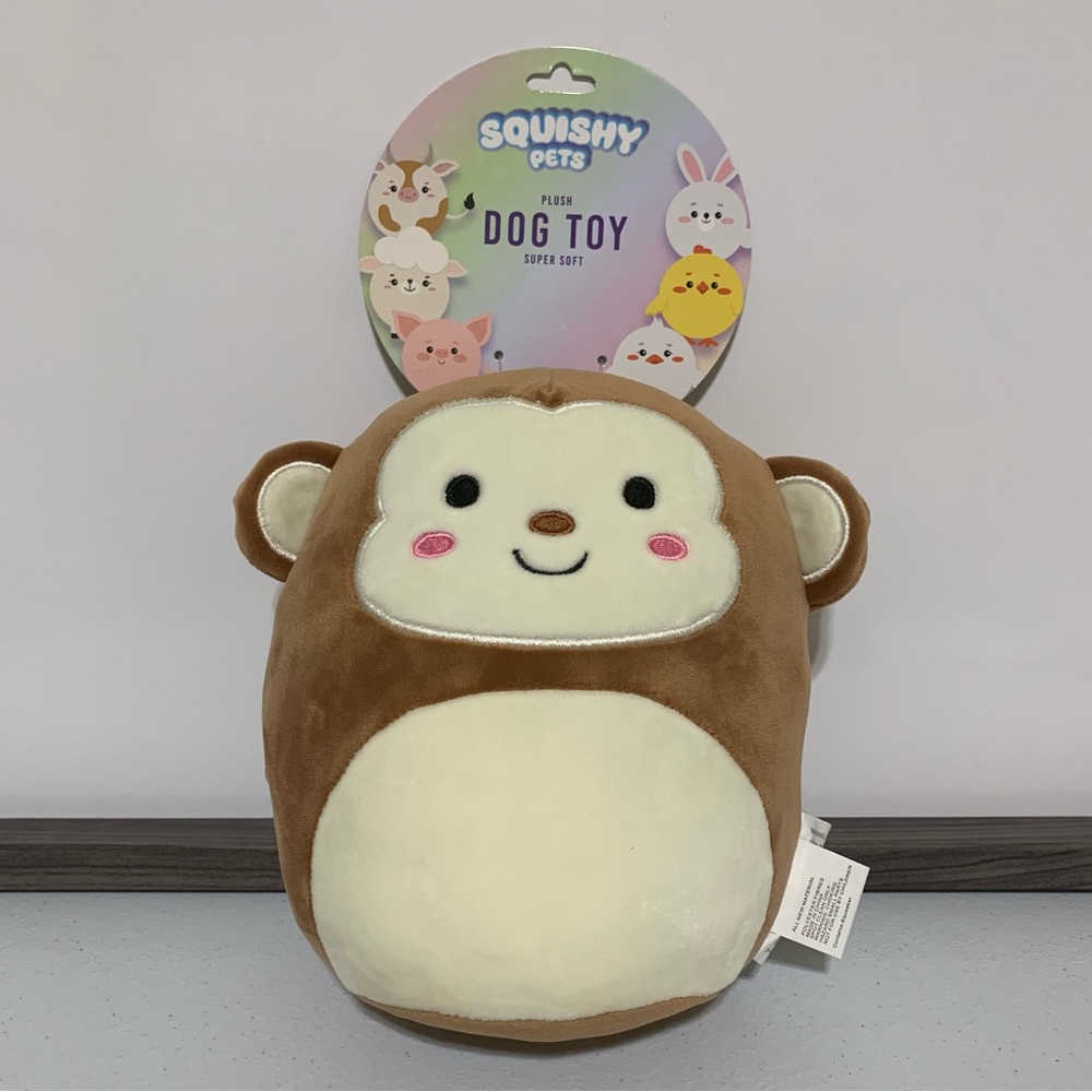 Squishy Pets Plush Monkey Dog Toy-NWT